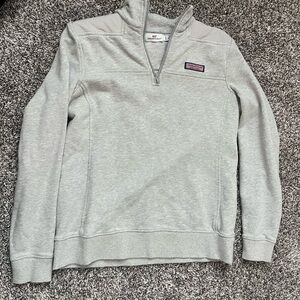 Vineyard Vines Gray Quarter-Zip Pullover